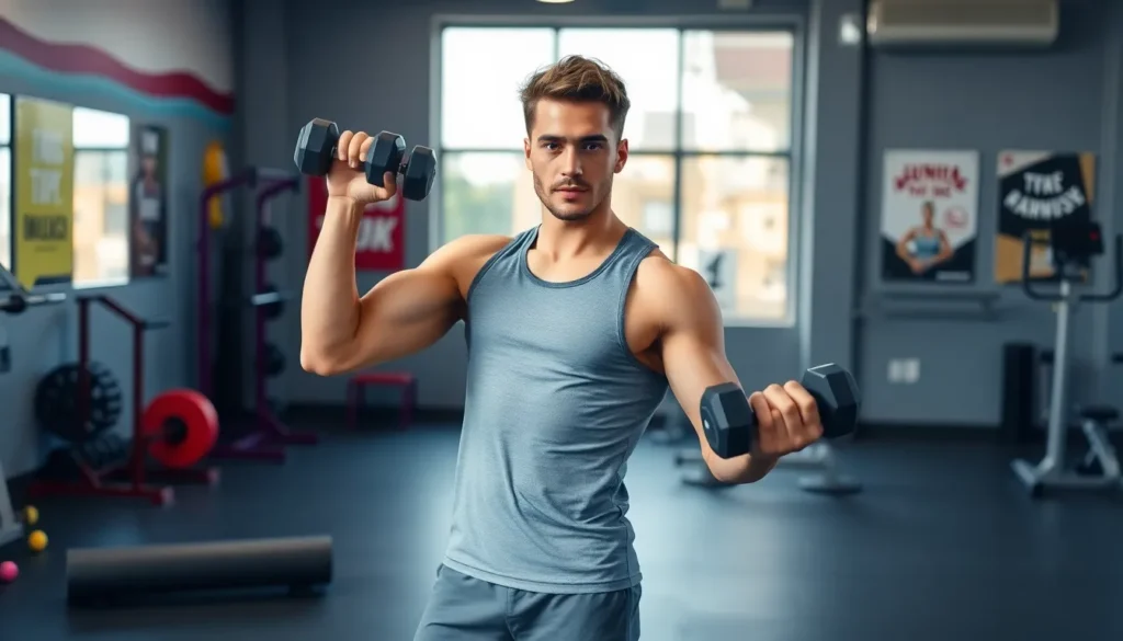 full arm workout with dumbbells